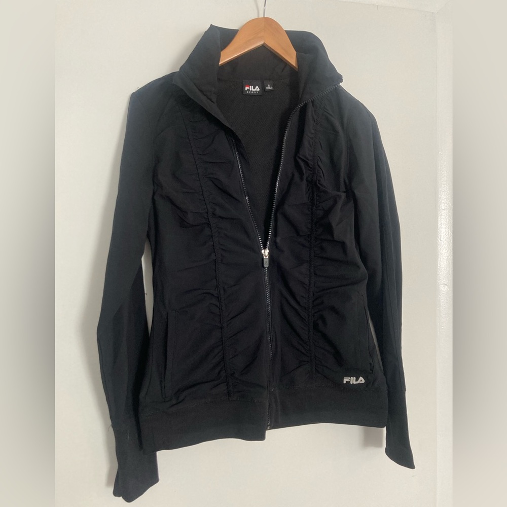 FILA Black zip up workout Hoodie